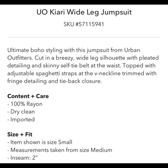 Urban Outfitters Kiari wide leg jumpsuit XS in DARK GREEN - Picture 7 of 8